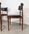 Set of six vintage dining chairs dating from the 1960s. The chairs feature a slender Mid-Century design with tapered legs,...