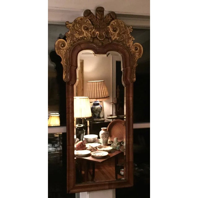 18th Century English George II Walnut & Gilt Pier Mirror For Sale - Image 9 of 11