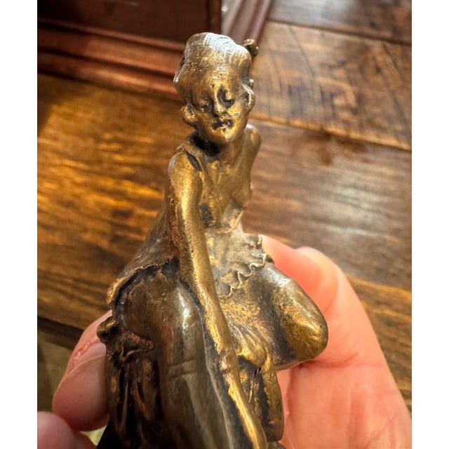 Metal 19th Century Viennese Erotic Bronze: Beauty on Flip-open Stool For Sale - Image 7 of 8