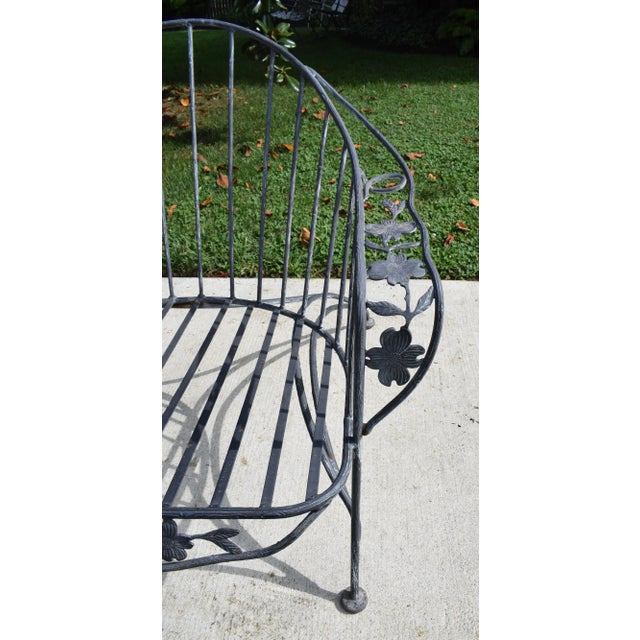 Wrought Iron Faux Bois Garden Chair in Dogwood Form, 1960s For Sale - Image 10 of 11