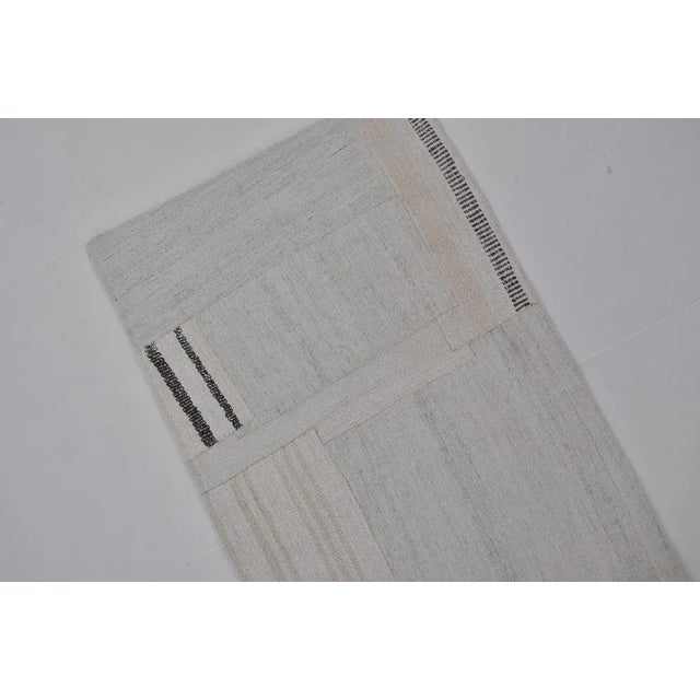 Anatolian White Hemp Runner Rug, 1960s For Sale - Image 4 of 11