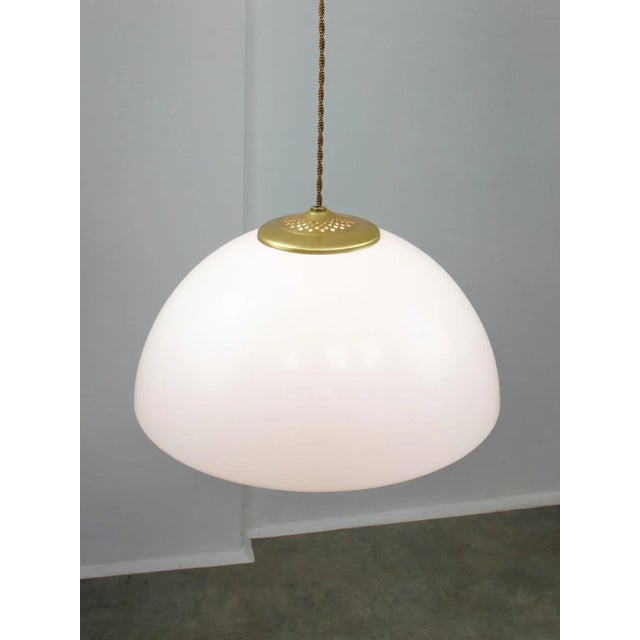 Italian Space Age Pendant in Brass and Acrylic Glass, 1970s For Sale - Image 17 of 18