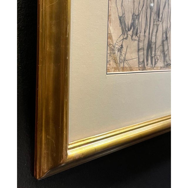 Benjamin Ii Vautier, Duel Between Gentlemen, Graphite on Paper For Sale - Image 6 of 10