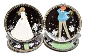 1970s Swiss Art Pottery Decorative Wall Plates - Set of 6