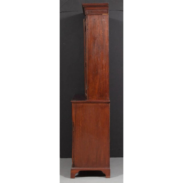 Late 18th Century George III English Antique Mahogany Bookcase Secretary Desk Circa 1780 For Sale - Image 5 of 9