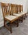 Wood Vintage English Style Barley Twist Tiger Oak Pub Dining Chairs - Set of 4 For Sale - Image 7 of 13
