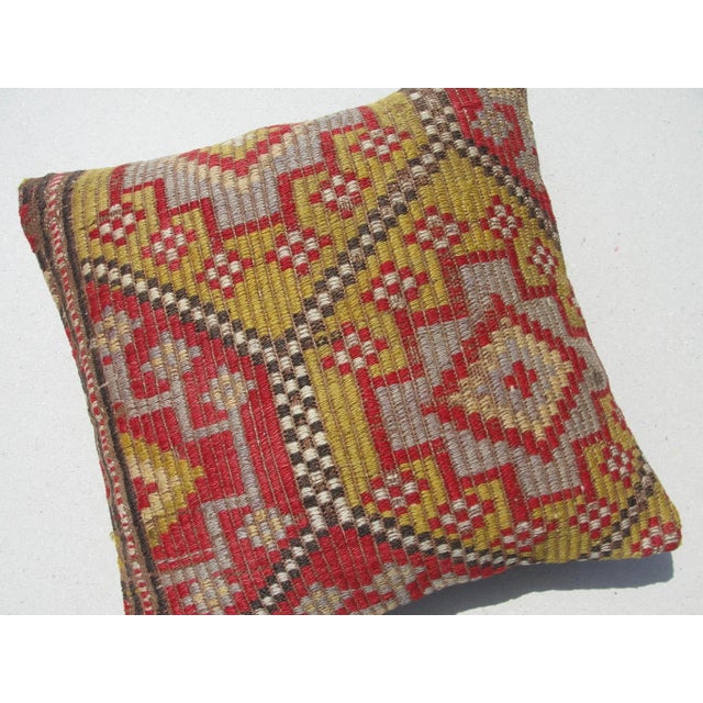 Art Deco Kilim Rug Pillow Cover For Sale - Image 3 of 11