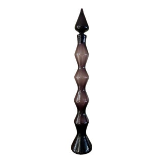 1959 Wayne Husted for Blenko 587l Spool Decanter For Sale