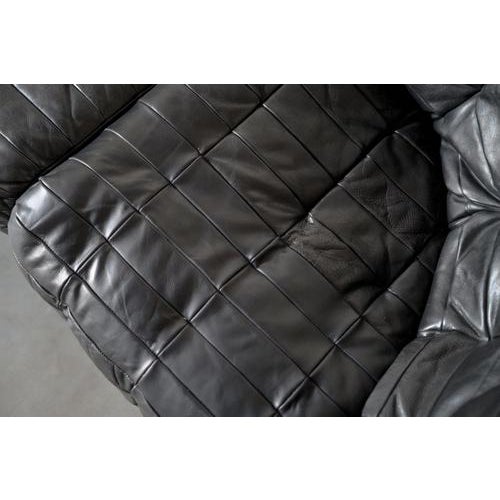 Swiss DS14 Sofa in Black Leather from de Sede, 1970s For Sale - Image 10 of 12
