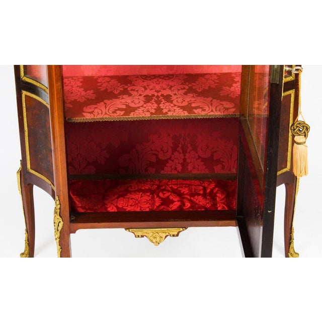 Glass French Display Cabinet from Vernis Martin, 19th Century For Sale - Image 7 of 18