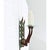 Brown Vintage Italian Iron and Tole Sunflower Sconce For Sale - Image 8 of 9