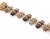 Smoky & Clear Quartz 9k Rose Yellow Gold Fancy Bar Link Bracelet For Sale - Image 4 of 6