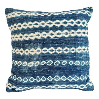 Indigo Mali Textile Mudcloth Pillow For Sale