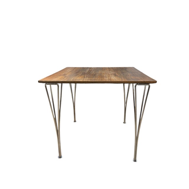 Scandinavian Industrial Teak Table by Piet Hein and Bruno Mathsson for Fritz Hansen, Denmark, 1980s For Sale - Image 10 of 10