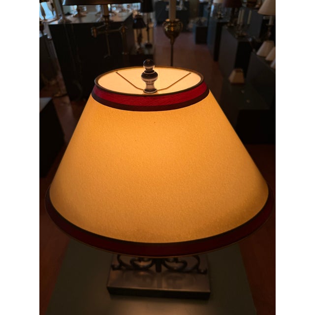 French Custom French Regency Table Lamp With Parchment Shade For Sale - Image 3 of 3