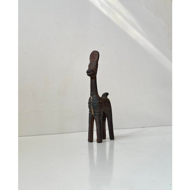 Mid-Century Naive Bankura Horse Figurine in Cast Iron, 1960s For Sale - Image 9 of 12