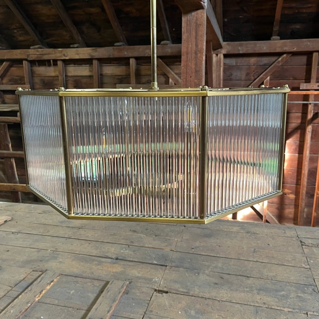 Arteriors Octagonal Hera Chandelier, 30", Antique Brass Finish For Sale In Boston - Image 6 of 12