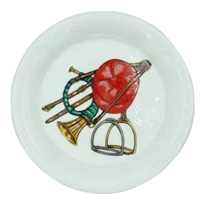Vintage Gucci Equestrian Horse Porcelain Coaster Dessert Plate Biscuit Dish