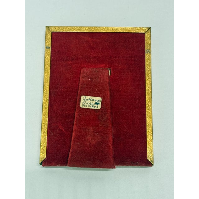 American School Glass Miniature Portrait of George Washington, Mid-19th Century For Sale - Image 9 of 9