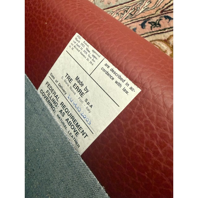 Roche Bobois Italian Leather Sofa - Oxblood/Rust - Excellent Condition For Sale In Houston - Image 6 of 6