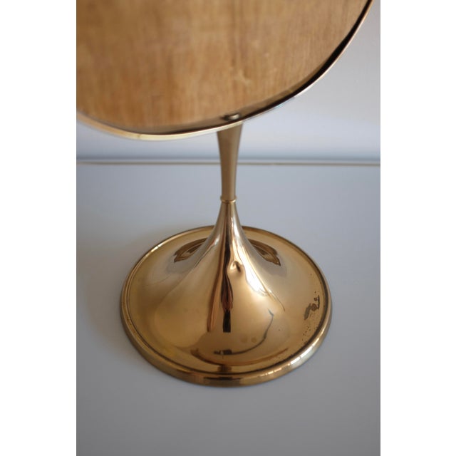 Bergboms 1960s Brass Table Mirror by Bergbom, Sweden For Sale - Image 4 of 7