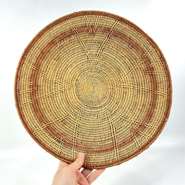 Early 20th Century Early 20th Century Makenge Wedding Basket 15 Inch Zambia MATTER COLLECTION For Sale - Image 5 of 7