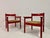 Set of Italian Red Armchairs with Rush Seats, 1960s For Sale - Image 12 of 17
