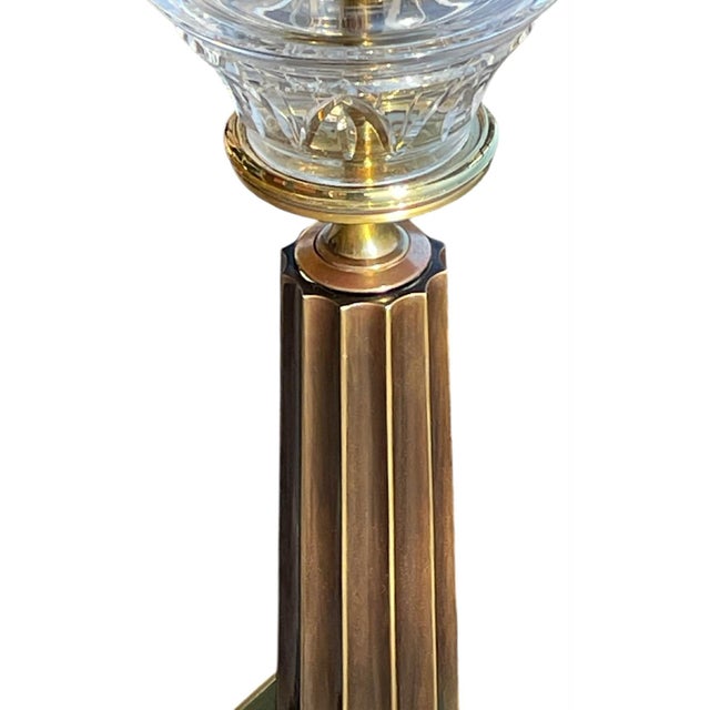 Stiffel 1950s Mid-Century Modern Stiffel Brass & Glass Oil Reservoir Table Lamp For Sale - Image 4 of 8