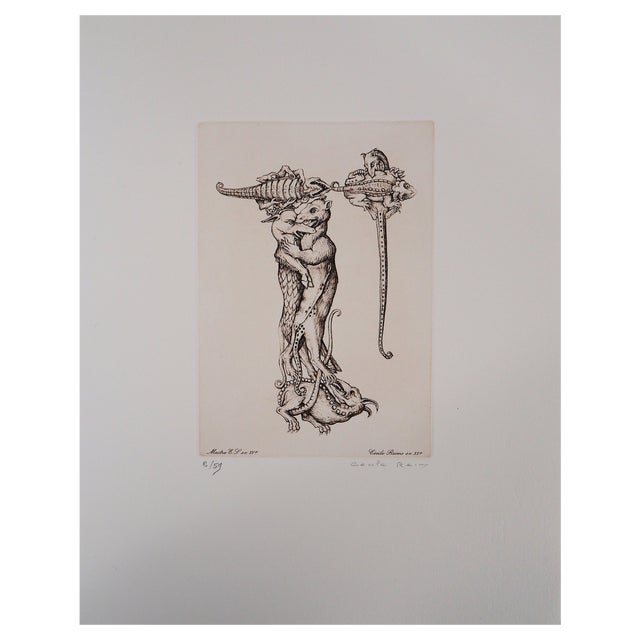 Cecile Reims, The Rats Which Devour Each Other, 1991, Lithograph For Sale