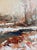 Contemporary Seasons by Sandra Pratt | Oil on Panel Landscape with trees and water in winter tones For Sale - Image 3 of 5