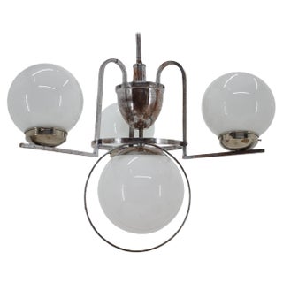 Bauhaus Chrome Chandelier, 1930s For Sale