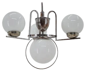 Bauhaus Chrome Chandelier, 1930s