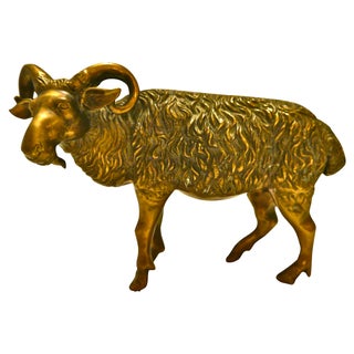 1930s Cast Brass Ram
