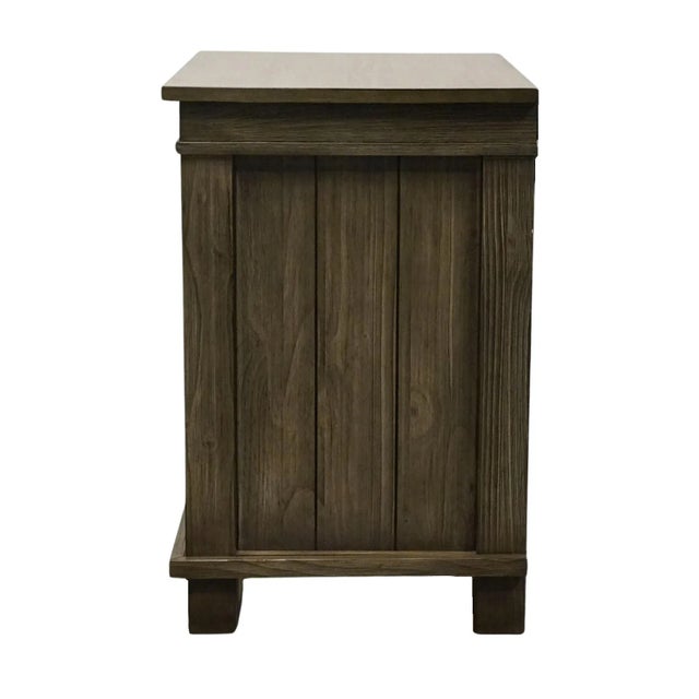 A-America Glacier Point Collection Solid New Zealand Pine 27" Three Drawer Nightstand - Greystone Finish For Sale - Image 9 of 12