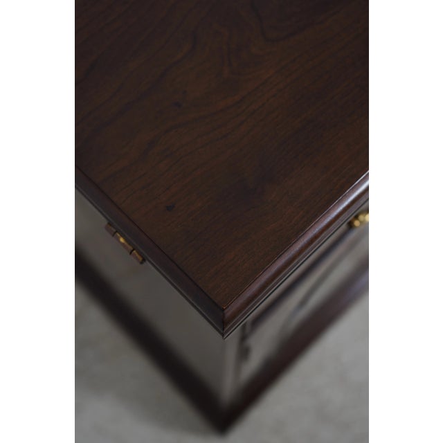 Wood Stickley 2 Door Cherry Flip Top Server For Sale - Image 7 of 12