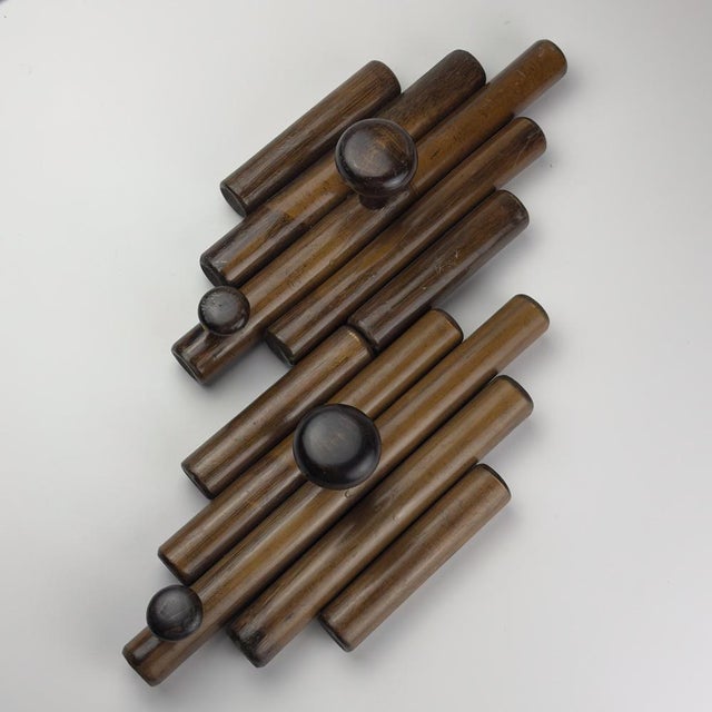 Vintage Wooden Hangers, Italy, 1970s, Set of 2 For Sale - Image 10 of 15