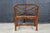 Vintage Chinese Chippendale Faux Tortoise Shell Pierced Trellis Bench Arm Chair For Sale - Image 17 of 18