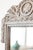 Danish 1800s Gustavian Gray Painted Wood Mirror with Medallion Carved Crest For Sale - Image 4 of 8