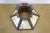 Antique Arts & Crafts Octagonal Caramel & Pink Slag Glass Panel Lamp Shade 17" For Sale - Image 6 of 15