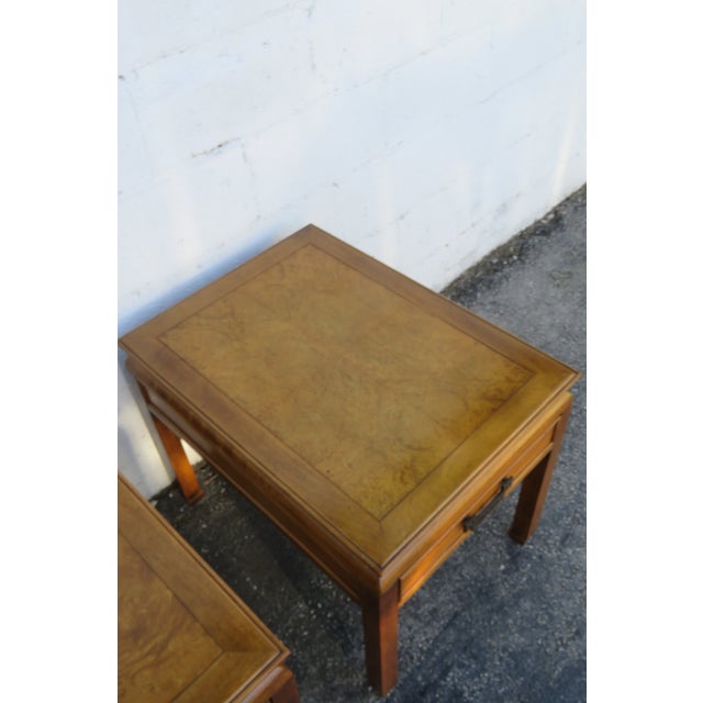 Brown Century Furniture Hollywood Regency Pair of Side End Tables 6262 For Sale - Image 8 of 15