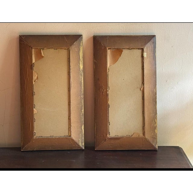 Vintage 1970s French Provincial Style Violin Still Life Paintings in Giltwood Frames - a Pair For Sale - Image 9 of 10