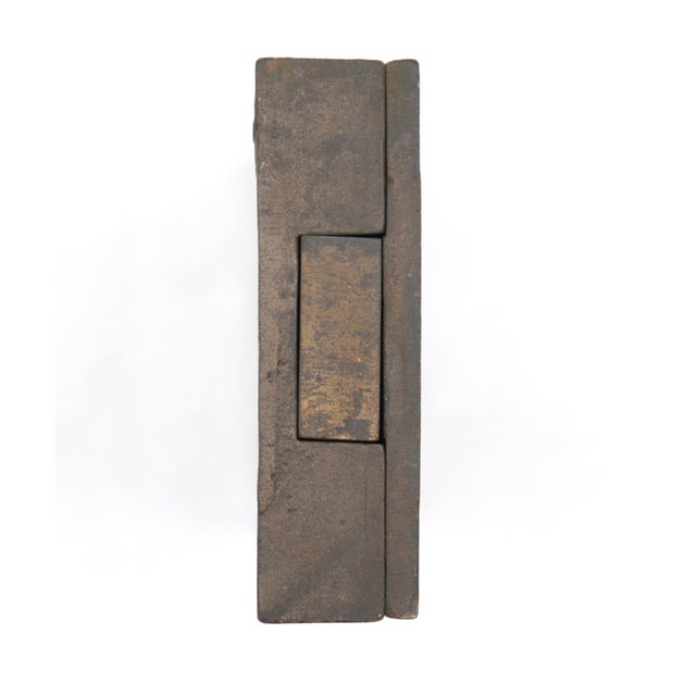 Early 20th Century Set of Antique Cast Iron Door Rim Locks With Iron Key For Sale - Image 5 of 8