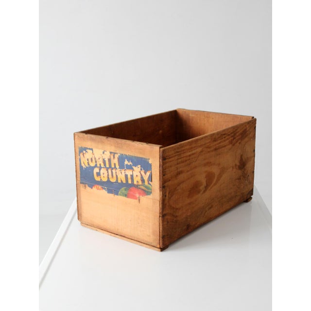 Farmhouse Vintage North Country Orchard Crate For Sale - Image 3 of 10