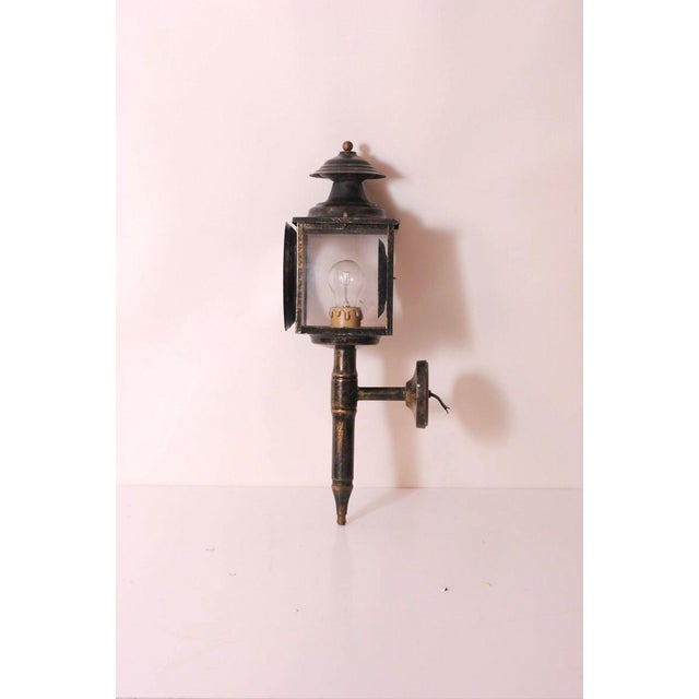 Black Outdoor Wall Lantern, 1970s For Sale - Image 8 of 9