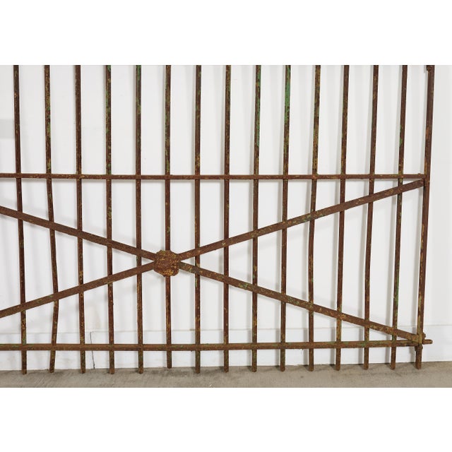 19th Century Stewart Iron Works Wrought Iron Double Entry Gates For Sale - Image 12 of 18