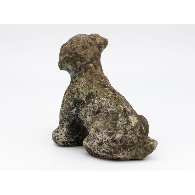 Reconsitituted Stone Puppy or Dog Garden Ornament, England Mid 20th C. For Sale - Image 4 of 8
