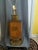 Mid-Century Modern Vintage Burlwood and Brass Hexagonal Table Lamp For Sale - Image 3 of 9