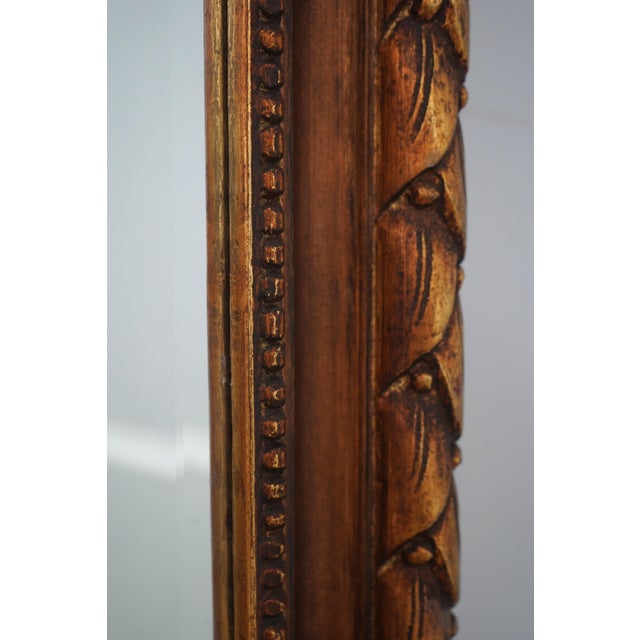 Glass Monumental Large Gold Finish Ornate Frame Mirror For Sale - Image 7 of 13