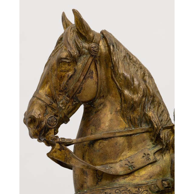 Late 19th Century Emmanuel Frémiet Isabeau of Bavaria 1892 Signed Gilded Bronze Antique Sculpture For Sale - Image 5 of 8