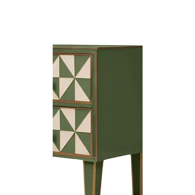 Wood Italian Brass and Murano Glass Bedside Tables from Justfurnituress SRL, Set of 2 For Sale - Image 7 of 11